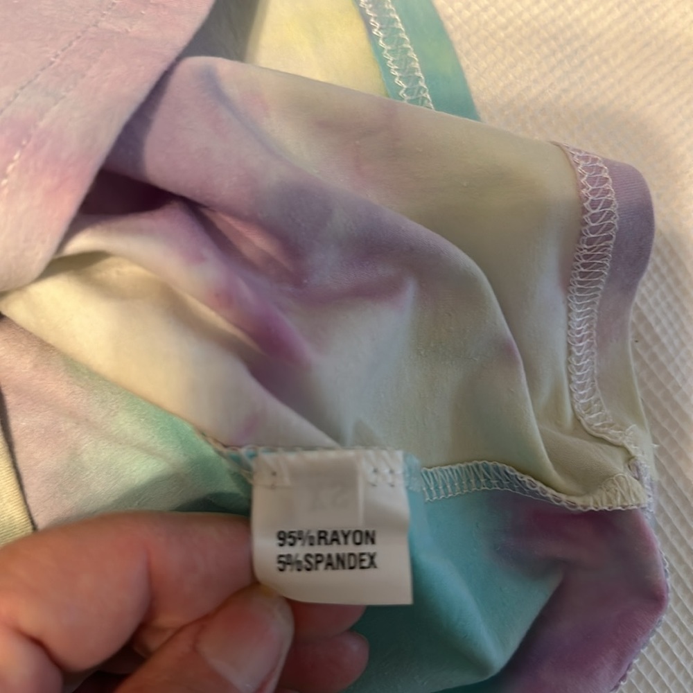 Tie-Dye Short Pajama Set - Pastel Blue & Purple - Unbranded - Picture 9 of 16